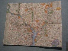 VINTAGE TOURIST + SUBURBAN WASHINGTON MAP National Geographic December 1964  picture