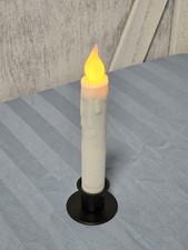 Battery Candle And Stand - Real Wax Look, Shuts Off After 8 Hrs, Auto On Again picture