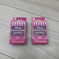 2 NEW SEALED DISNEY PRINCESS PASTRIES MYSTERY PIN BOX SET 4 PINS TREAT CAKE picture