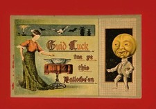 Vintage Scottish Halloween Greetings Postcard No. 2243 1917 picture