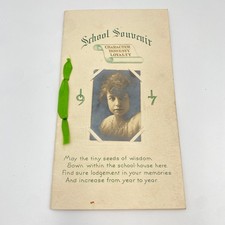 Antique 1917 School Souvenir Booklet Character Honesty Loyalty Teacher Student picture