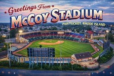 McCOY STADIUM PAWTUCKET, RHODE ISLAND MODERN Postcard Baseball Stadium A853 picture