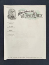 antique POLAND WATER LETTERHEAD unused HIRAM RICKER & SONS double side picture