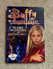 American Greetings Buffy the Vampire Slayer 1999 30 Foil Valentines + Stickers picture