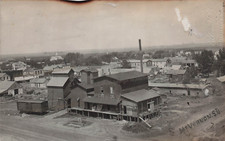RPPC Mt Mount Vernon SD Mills Train Railroad Blind Stamp Photo Postcard F37 picture