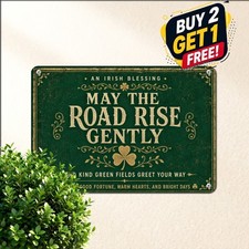 Irish Blessing Shamrock Wall Decor 8x12 St Patrick Holiday Celtic Metal Sign picture