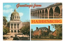 Greetings From Harrisburg Pennsylvania Unused Vintage Postcard EB191 picture