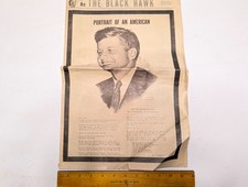 c1960s The Black Hawk Waterloo Iowa Newspaper JFK Memorial Sonny Liston Boxing picture