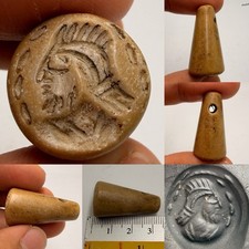 Very Old Ancient Jasper Stone Roman King Deal Stone Stamp Amulet picture