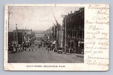 Antique Washington Postcard BELLINGHAM Holly Street Parade 1905 picture