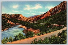 Rio Grande Canyon Taos New Mexico US Highway 64 Vintage Postcard No. 97 NM picture