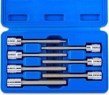 10076A 3/8-Inch Drive Extra Long Allen Hex Bit Socket Set Metric 3 mm - 10 mm | picture