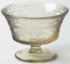 Federal Glass  Patrician Amber Champagne Sherbet Glass 124540 picture