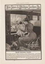 1899 LAKE SHORE & MICHIGAN SOUTHERN RY. RR XMAS AD-GOING TO GRANDPAS picture