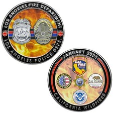 EL15-12 California Wildfires Fire Police Challenge Coin Cal Fire picture