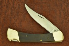 UPSIDE DOWN INVERTED BUCK MADE IN USA 1965-1968 WOOD LOCKBACK KNIFE 110 (25857) picture