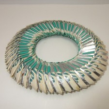 Vtg Tramp Art Cigarette Wrapper SALEM Trivet Woven Wreath Folk Prison Art Craft picture