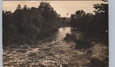 BRIDGE CREEK FLOOD c1910 chatfield mn real photo postcard rppc minnesota history picture