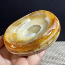 306g TOP Rare  Agate ashtray Polished Coin Dish Madagascar picture