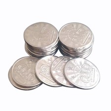 100pcs Arcade Gaming Coin Tokens 25*1.85mm Stainless Steel Crown For Arcade Game picture
