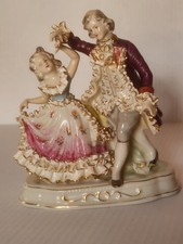 Vintage Victorian Porcelain Dancing Couple  picture