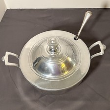 Vintage 1973 Wilton Armetale Soup Tureen with Lid & Ladle (not Original) USA picture