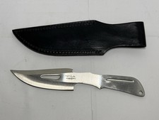 Vintage Gil Hibben UC880 Stainless Fixed Blade Throwing Knife w/ Sheath 10