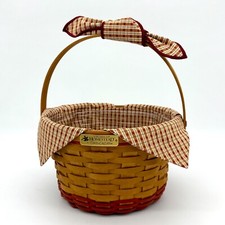 Longaberger 1999 Collectors Club HOMESTEAD Basket Combo liner,  & Handle Tie picture