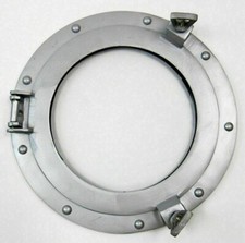 12 inch Porthole Window Glass Aluminum Finish Round Wall Decor Ship's Cabin Gift picture