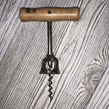 Vintage Italian Wood Handled Corkscrew With Price Tag picture