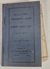 1923 Williams' CINCINNATI GUIDE & Street Directory with fold-out MAP Ohio picture