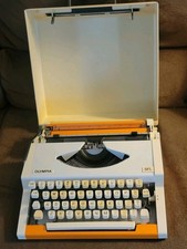1970s White Orange OLYMPIA SFL Space Age Pop Art Yugoslavia  Typewriter TBM picture