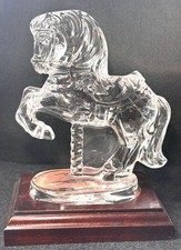 Waterford Society Crystal Carousel Horse 1997 Signed Cunningham Legend Lore Box picture