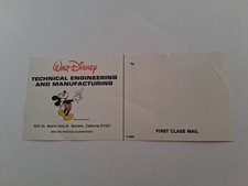 1980s Walt Disney Technical Engineering and Manufacturing Shipping Label Mickey picture