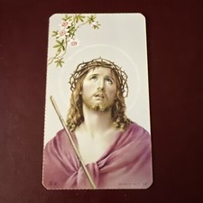 Vintage Catholic Holy Card - Ecce Homo - The Agony Of Jesus picture