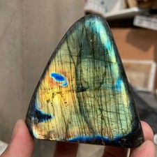 250G  Natural Labradorite Gorgeous Feldspar Crystal freeform Specimen Healing picture