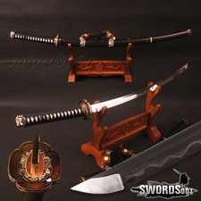 Top Graded Japanese Samurai Katana Clay Tempered Folded Steel Sword Kobuse Tachi picture