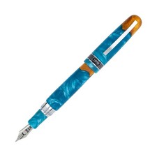 Conklin 1898 Spectra Fusion Fountain Pen in Blue with Chrome Trim - Extra Fine picture