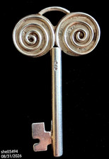 Sterling Silver Spiral Key Fob Artisan Studio Jewelry Handmade Keychain 20.76g picture