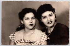 1950 RPPC Mexico Two Women Portrait Tarjeta Postal Real Photo Postcard picture