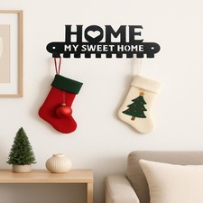 2‑in‑1 Halloween & Christmas Wall Key Holder – Sturdy Iron Hooks (US) picture
