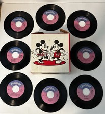 Vintage Disneyland Records 45 RPM Lot 8 Mickey Minnie Box Song South Disney picture