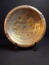 Antique Pre-State Israel Palestine Brass Plaque Kever Rachel Tomb Handmade picture