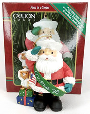 Vintage 1998 Carlton Cards Sailor Santa Christmas Ornament With Original Box picture