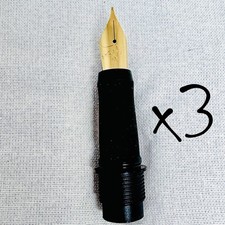 (3) MEDIUM Gold Tone Sheaffer Award Replacement Nibs & Feeds New USA picture