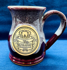 Mug Pottery Royal adult Renaissance Pass 2016 Handmade USA Grey Fox Pottery 5