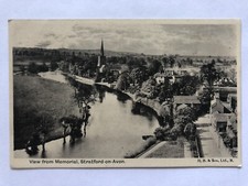 View from Memorial, Stratford-on-Avon Warwickshire England UK Upon Postcard picture