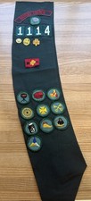 Vintage Girl Scouts USA Junior Sash Nassau Council NY Badges Patches 60s To 70s picture