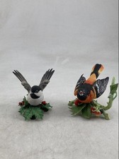 Lenox Fine China Chickadee And Baltimore Oriole Garden Bird Figurines Set Of 2 picture