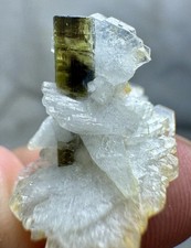 14 Ct Natural Yellowish Green Colour Tourmaline On Matrix , Paprok mine @Afg picture